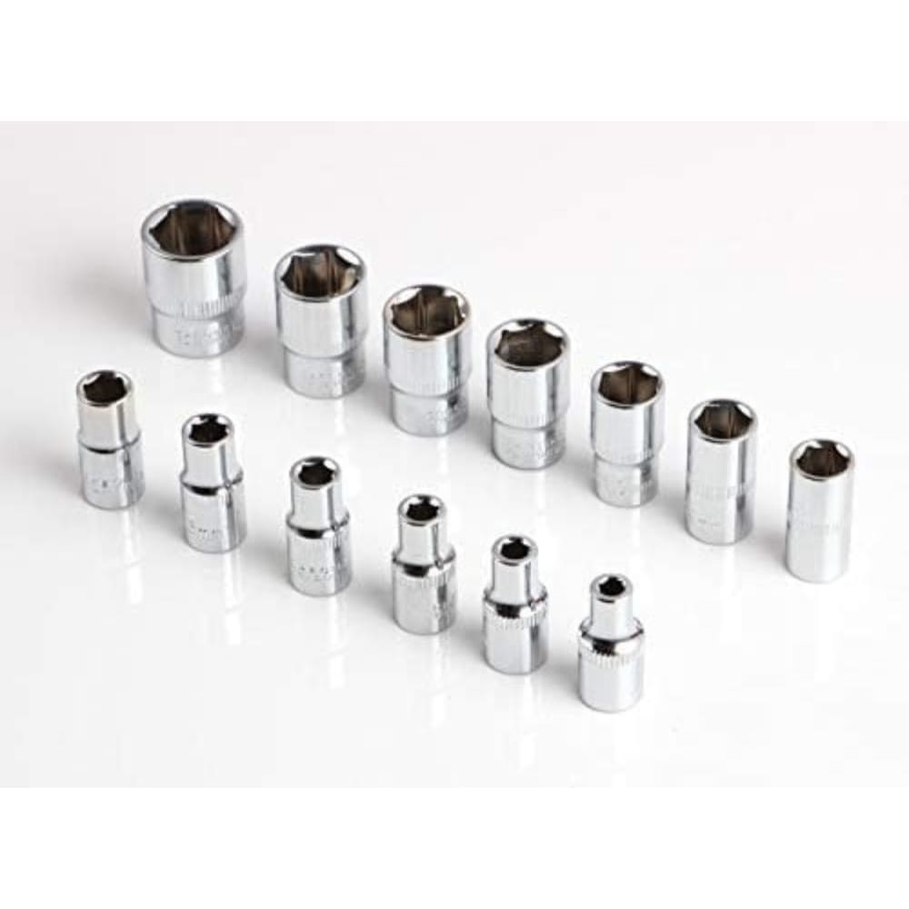 Juego de Copas 46 Piezas Caja de Herramientas para Hogar, Moto y Auto