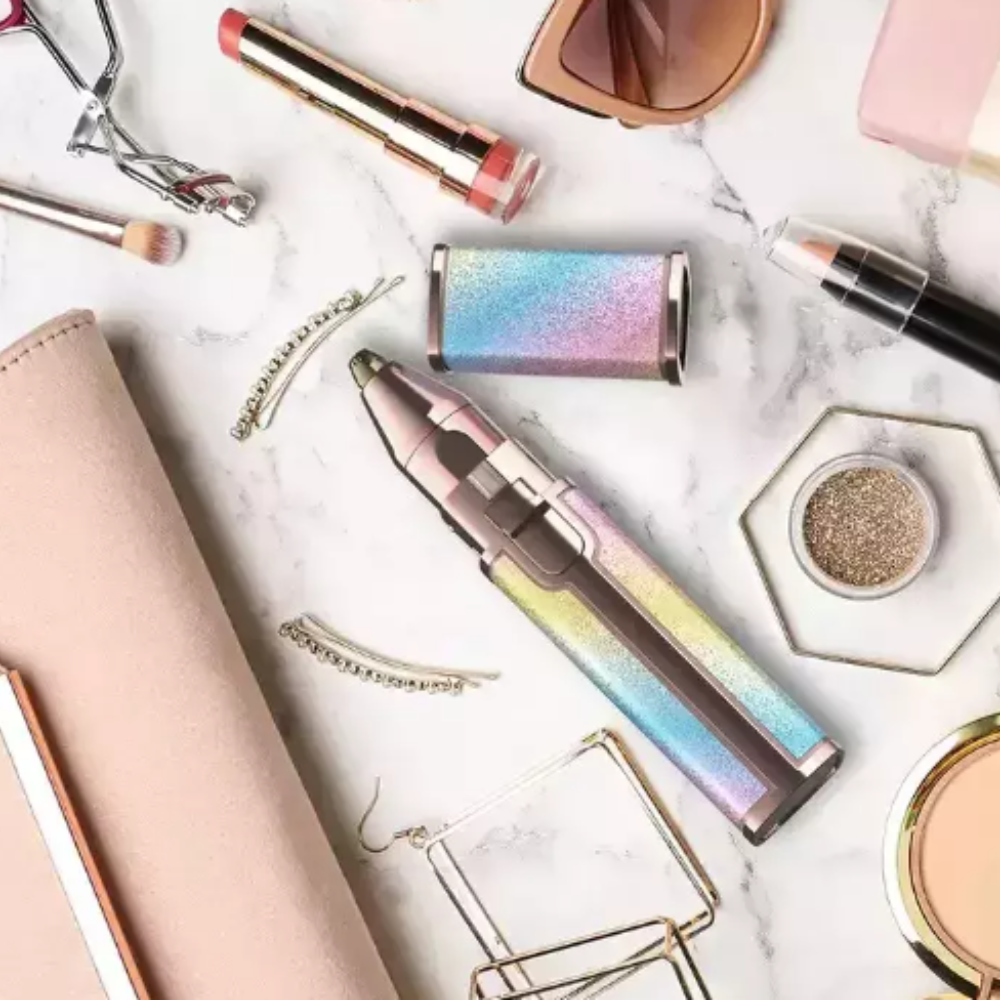 Depilador Facial Vello 2 En 1 Cejas Recargable Azul