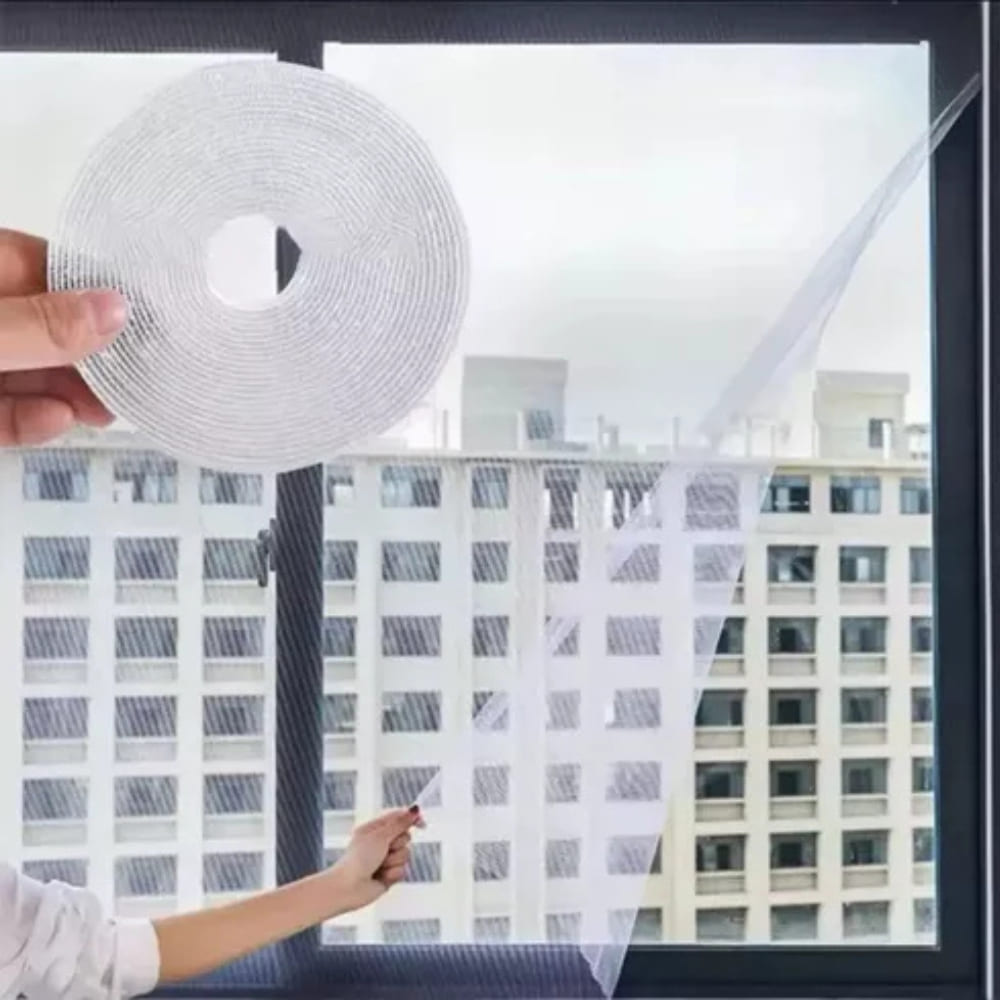 Cortina Mosquitero Adhesivo Tela Ventana Insectos 130x150cm