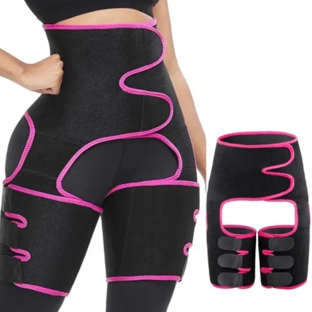Faja Reductora Para Abdomen Pierna Y Glúteos Rosa