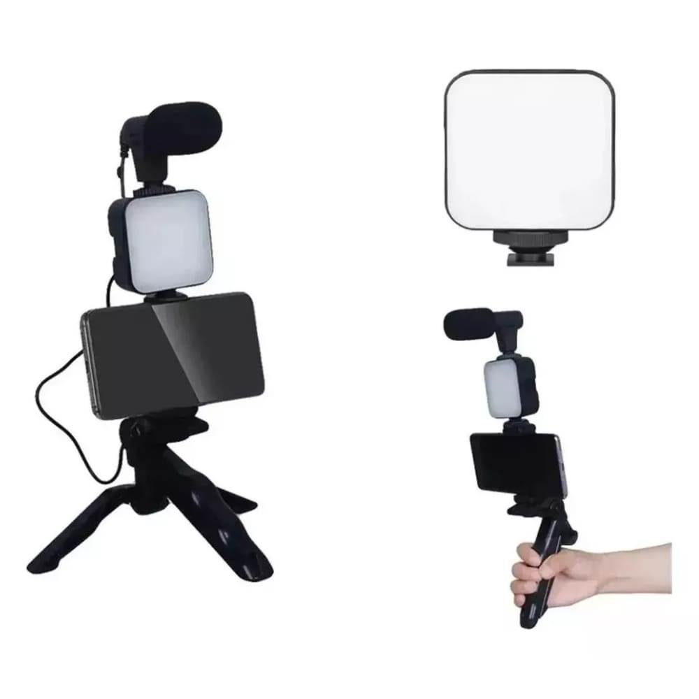 Kit de Trípode LED con Control y Micrófono para Video Streaming
