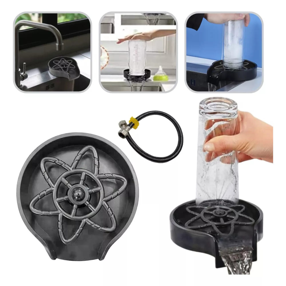 Lava Copas Automático Para Bachas Cocina Enjuagadora Vaso