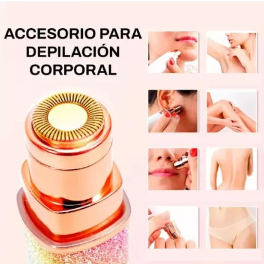 Depilador Facial Vello 2 En 1 Cejas Recargable Azul