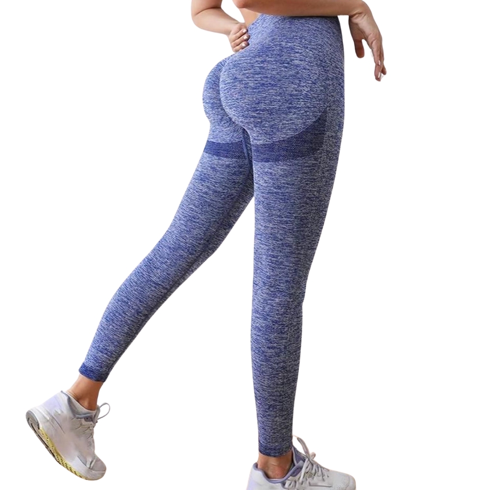 Calza Seamless Push Up Azul