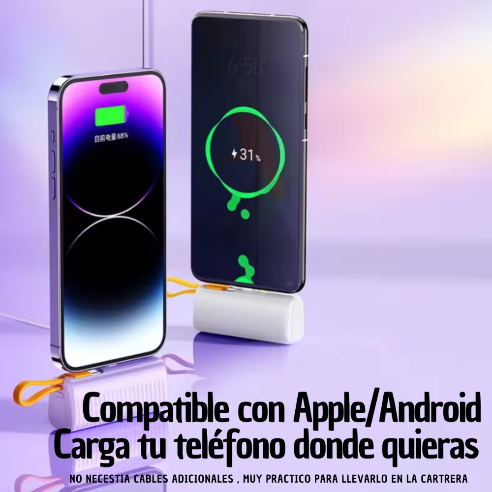 Cargador portátil mini Negro