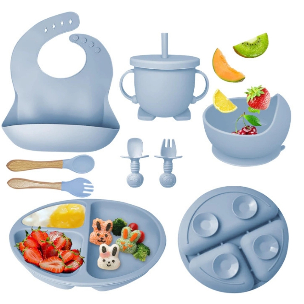 Utensilios Para Bebé Silicona 8 Piezas